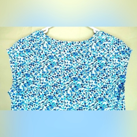 Jane and Delancey Floral Top Blue Boho Hippie Tiered Oversized Blouse Shirt EUC - Picture 5 of 7